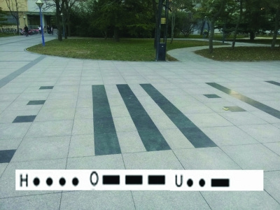 高校用地砖“摩斯密码”写校训走红（图）