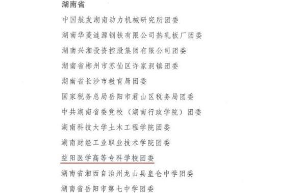 团内最高荣誉！益阳医专团委获“全国五四红旗团委”荣誉称号